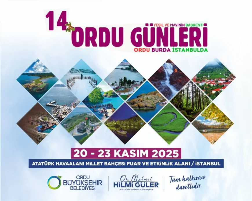 Ordu Valiliği ve Ordu Büyükşehir Belediyesi 14’üncü Ordu Günleri ile İstanbul’da Kapsamlı Tanıtım Programı Başlatıyor