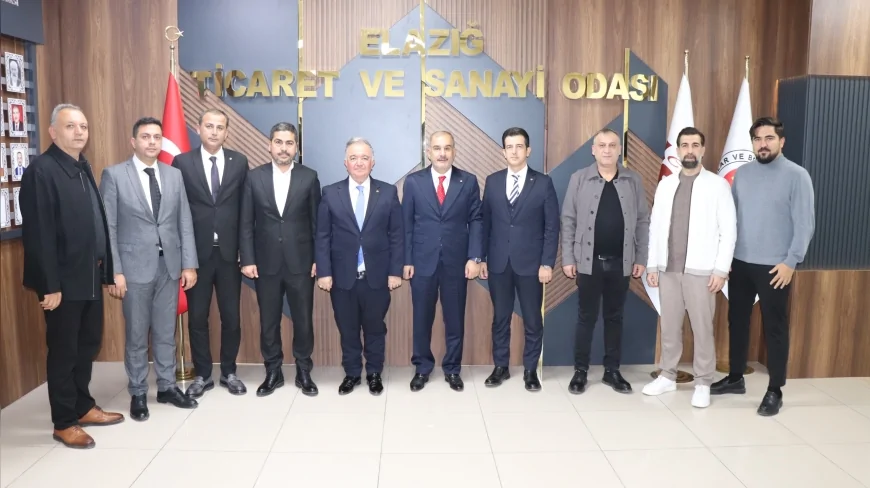 Osmaniye Ticaret ve Sanayi Odası Heyetinin Elazığ TSO Başkanı İdris Alan ile Görüşmesinde Ticari İş Birliği İçin Yeni Adımlar Değerlendirildi