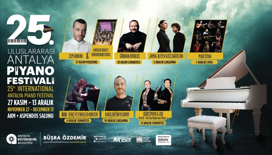 Antalya’da 25’inci Yılına Giren Uluslararası Piyano Festivali Cem Adrian Açılışı ve Dünya Sahnesinden Sanatçılarla Müzikseverleri Bekliyor