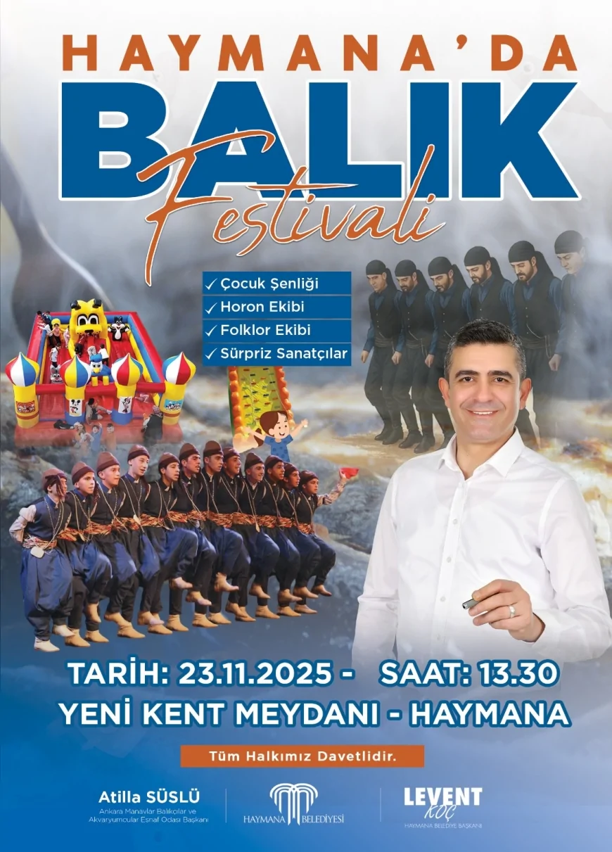Haymana Balık Festivali 23 Kasım’da Yeni Kent Meydanı’nda Lezzet ve Eğlenceyi Bir Araya Getirecek
