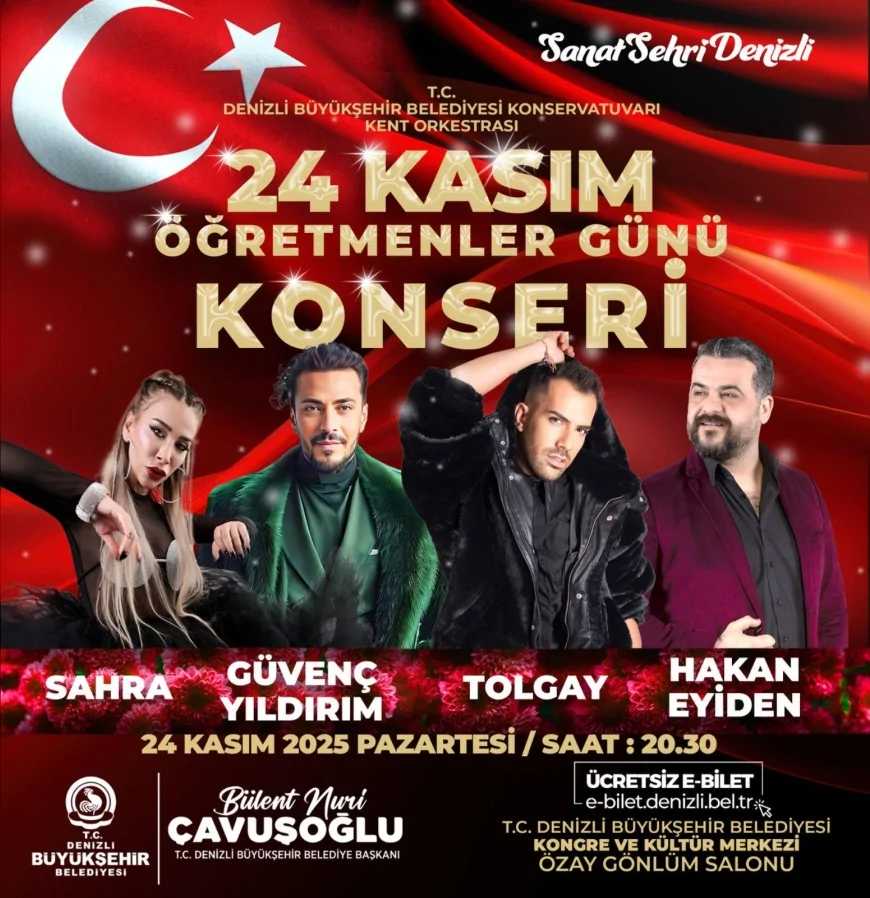 Denizli Büyükşehir Belediyesi Öğretmenler Günü’nde Sevilen Sanatçıların Yer Aldığı Özel Konserle Öğretmenleri Ağırlayacak