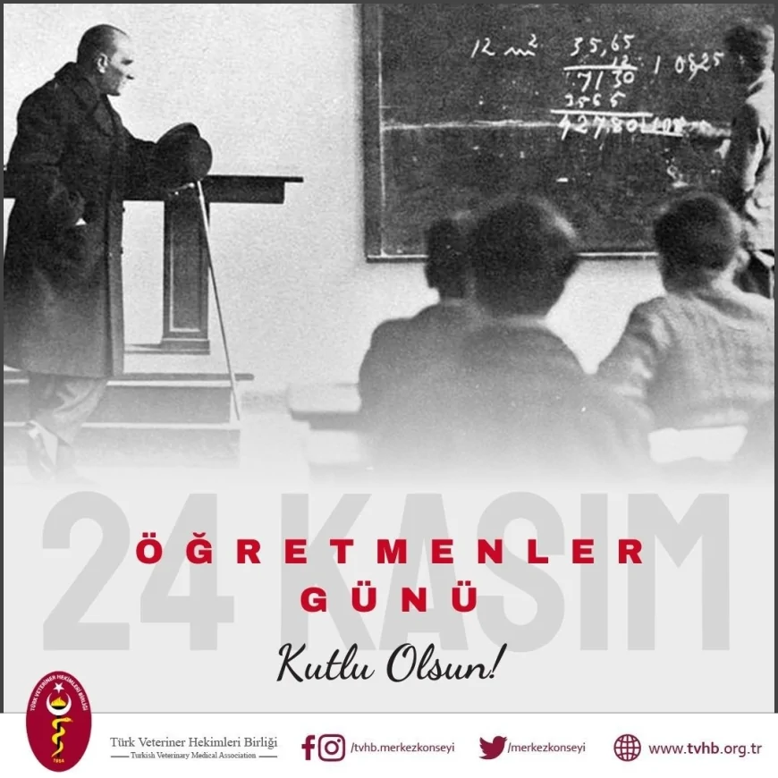 Türkiye Veteriner Hekimleri Birliği Merkez Konseyi Başkanı Ali Eroğlu: “Öğretmenlerimizin Bilimin Işığını Geleceğe Taşıyan Emeği Büyük Bir Minnettir”