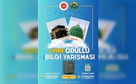 Diyanet İşleri Başkanlığı Umre Ödüllü Gençlik Bilgi Yarışması Başvuruları 15 Aralık’ta Başlıyor