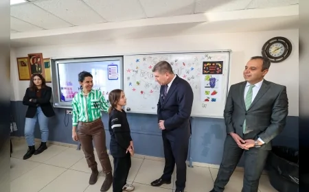 Burdur Belediye Başkanı Ali Orkun Ercengiz’den Şehit Akif Altay Ortaokulu’na Yerli Malı Haftası Ziyareti