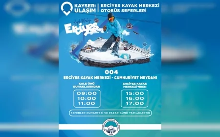 Kayseri Büyükşehir Belediyesi’nden Erciyes Kayak Merkezi’ne Hafta Sonu Otobüs Seferleri Başlıyor
