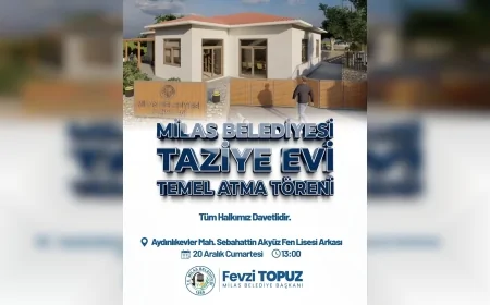 Milas Belediyesi Taziye Evi İçin Temel Atıyor: Başkan Fevzi Topuz Tüm Vatandaşları Törene Davet Etti