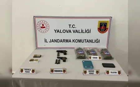 Yalova İl Jandarma Komutanlığı Çınarcık Esenköy’de Operasyon Yaptı: Uyuşturucu ve Silah Ele Geçirildi