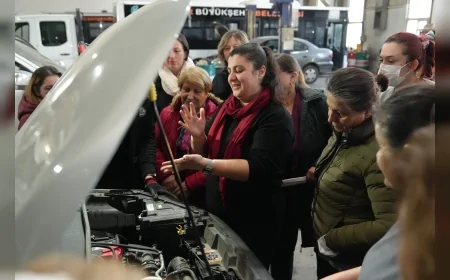 Eskişehir Büyükşehir Belediyesi Kadınlara Araba Bakım Kursunu Tamamladı: “Araba Bakımının Cinsiyeti Yok”