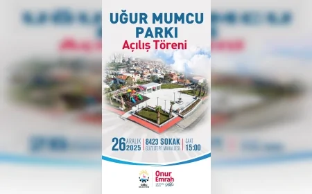 Çiğli Belediyesi’nden Güzeltepe’ye Yeni Yaşam Alanı: Uğur Mumcu Parkı 26 Aralık’ta Açılıyor