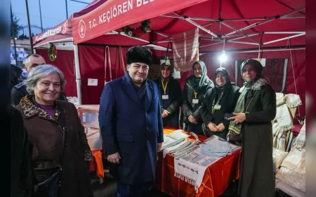 Keçiören Belediyesi Kadın Emeği Yeni Yıl Pazarı’nı Açtı: Fatih Stadı’nda Üretim ve Dayanışma Buluştu