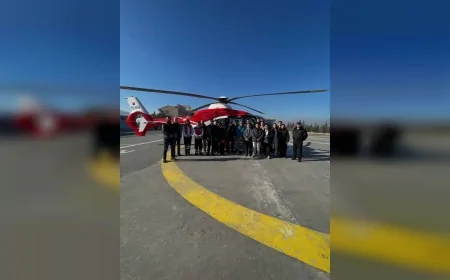 Kayseri Büyükşehir’in Bilişim Akademisi Öğrencileri Hava Ambulans Merkezindeki Helikopter İnceleme Programında Havacılık Teknolojilerini Uygulamalı Olarak Tanıdı
