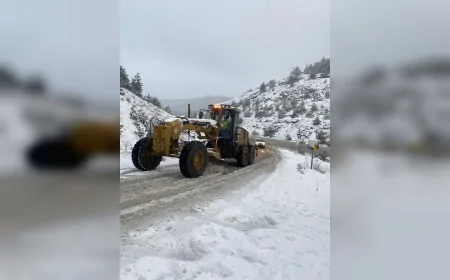 Bursa’da Kar Yağışı Etkisini Gösterdi Büyükşehir Belediyesi 10 İlçe ve 51 Mahallede Sahaya İndi