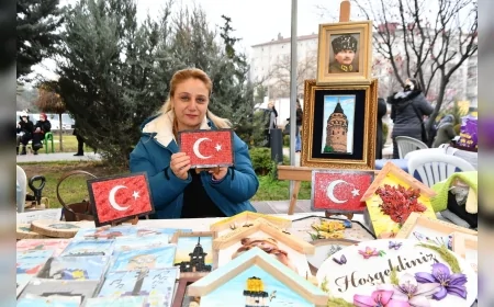 Mamak’ta Yeni Yıla Özel Kadın Eli El Emeği Pazarı Kuruldu Üreten Kadınlar Musiki Muallim Mektebi’nde Vatandaşlarla Buluştu