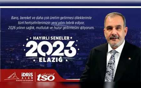 Elazığ TSO Başkanı İdris Alan: “Barış, bereket ve daha çok üretim getirmesini diliyorum”