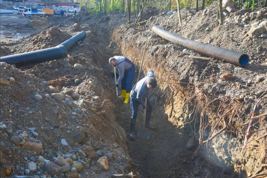 Giresun Belediyesi Teyyaredüzü Mahallesi’nde Batlama Sanayi Caddesi Altyapısını Dayanıklı Yeni Hatlarla Yeniliyor