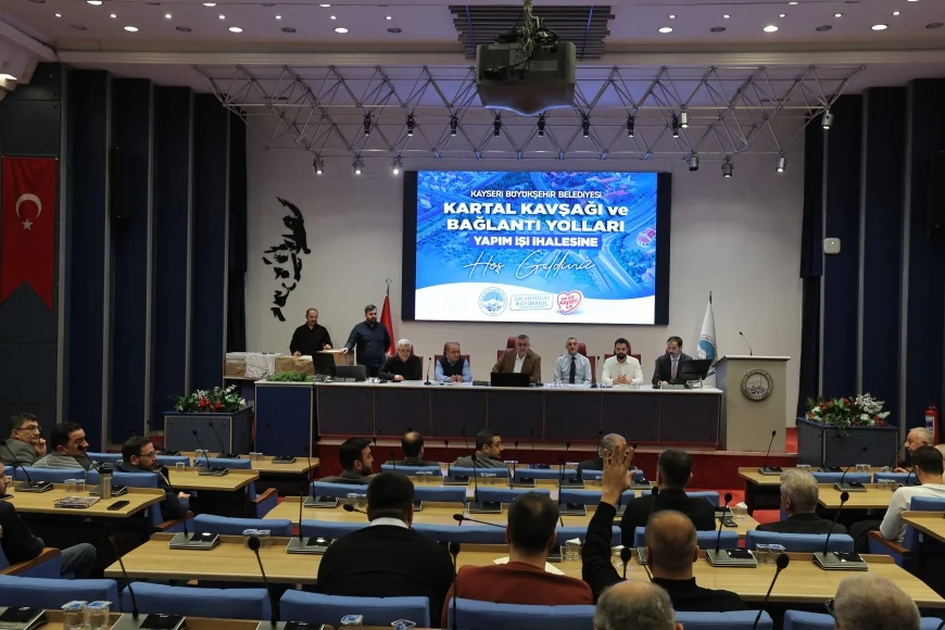 Kayseri Büyükşehir Belediyesi Kartal Kavşağı ve Bağlantı Yolları Projesi’nde Yapım İhalesini Tamamladı