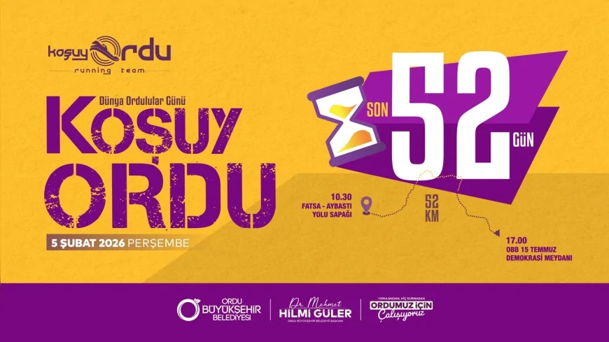 Ordu Büyükşehir Belediyesi 5 Şubat Dünya Ordulular Günü İçin 52 Kilometrelik Koşu Organizasyonunun Üçüncüsünü Fatsa’dan Altınordu’ya Düzenlemeye Hazırlanıyor