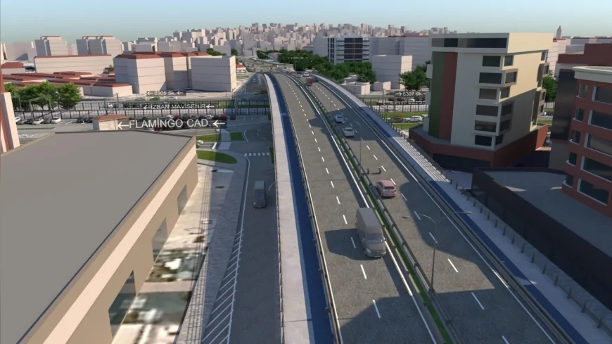 İzmir Büyükşehir Belediyesi Mavişehir Trafiğini Rahatlatacak Şemikler Taşıt Üst Geçidi İçin İnşaata Başlıyor