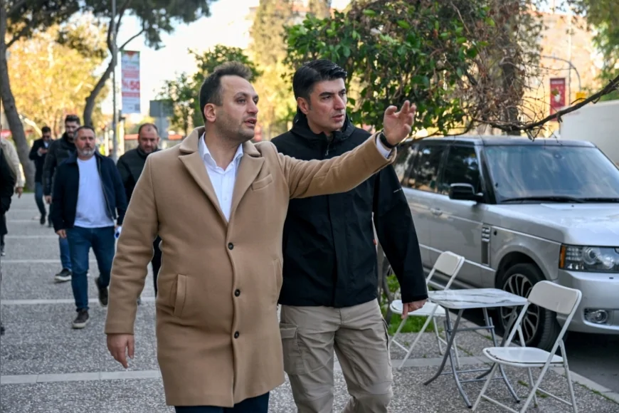 Bornova Belediye Başkanı Ömer Eşki ve İZSU Genel Müdürü Gürkan Erdoğan altyapı ve üstyapı çalışmalarını sahada inceledi