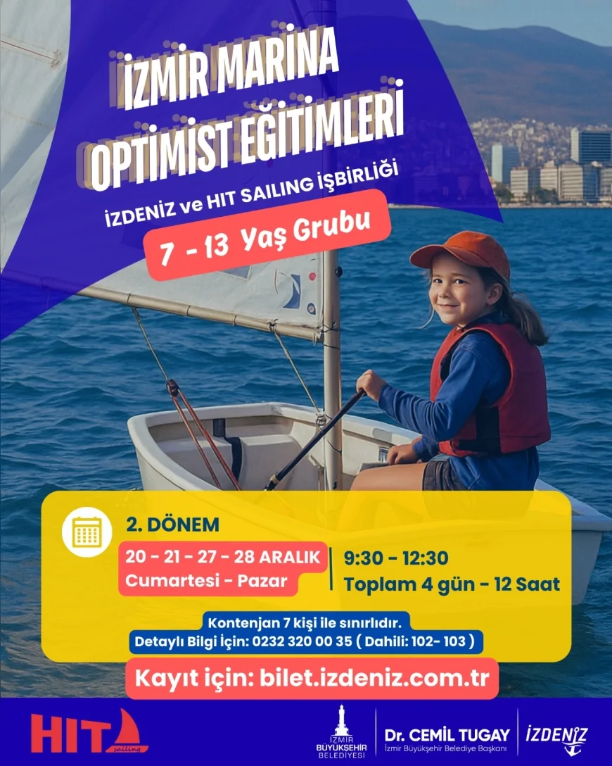 İzmir Marina Kış Boyunca Yelken Eğitimleriyle Yetişkinleri ve Çocukları Denizle Buluşturuyor