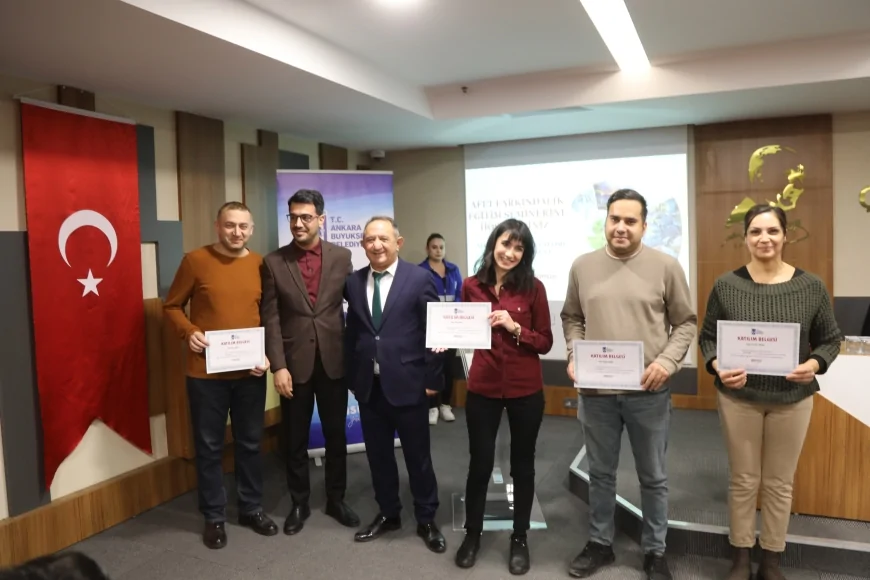 Ankara Büyükşehir Belediyesi İtfaiye Dairesi Başkanlığı Çankaya Belediyesi Personeline Afet Farkındalık Eğitimi Verdi