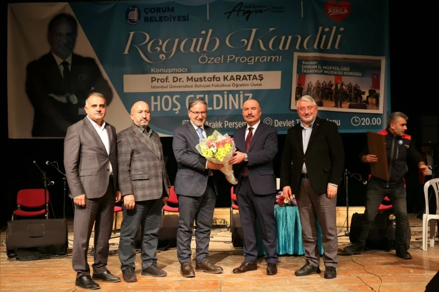 Regaip Kandili Özel Programında Prof. Dr. Mustafa Karataş Çorumlularla Buluştu