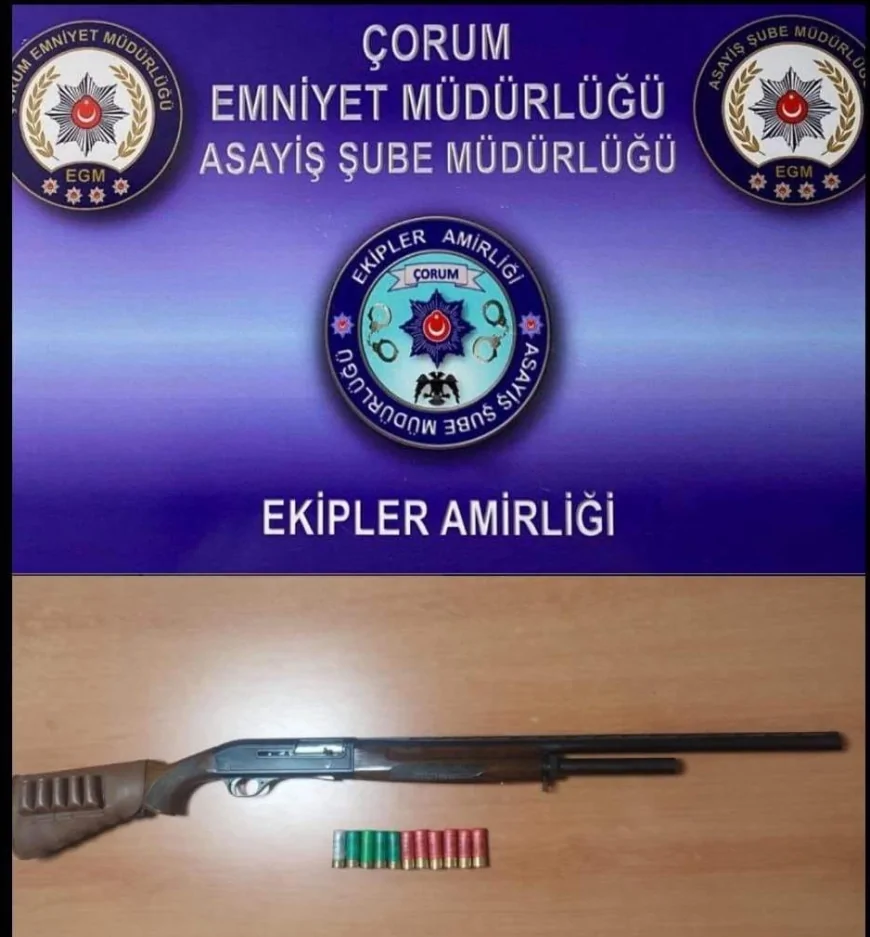 Çorum’da Geniş Çaplı Asayiş Uygulaması: Silah ve Uyuşturucu Ele Geçirildi, Aranan 9 Kişi Yakalandı