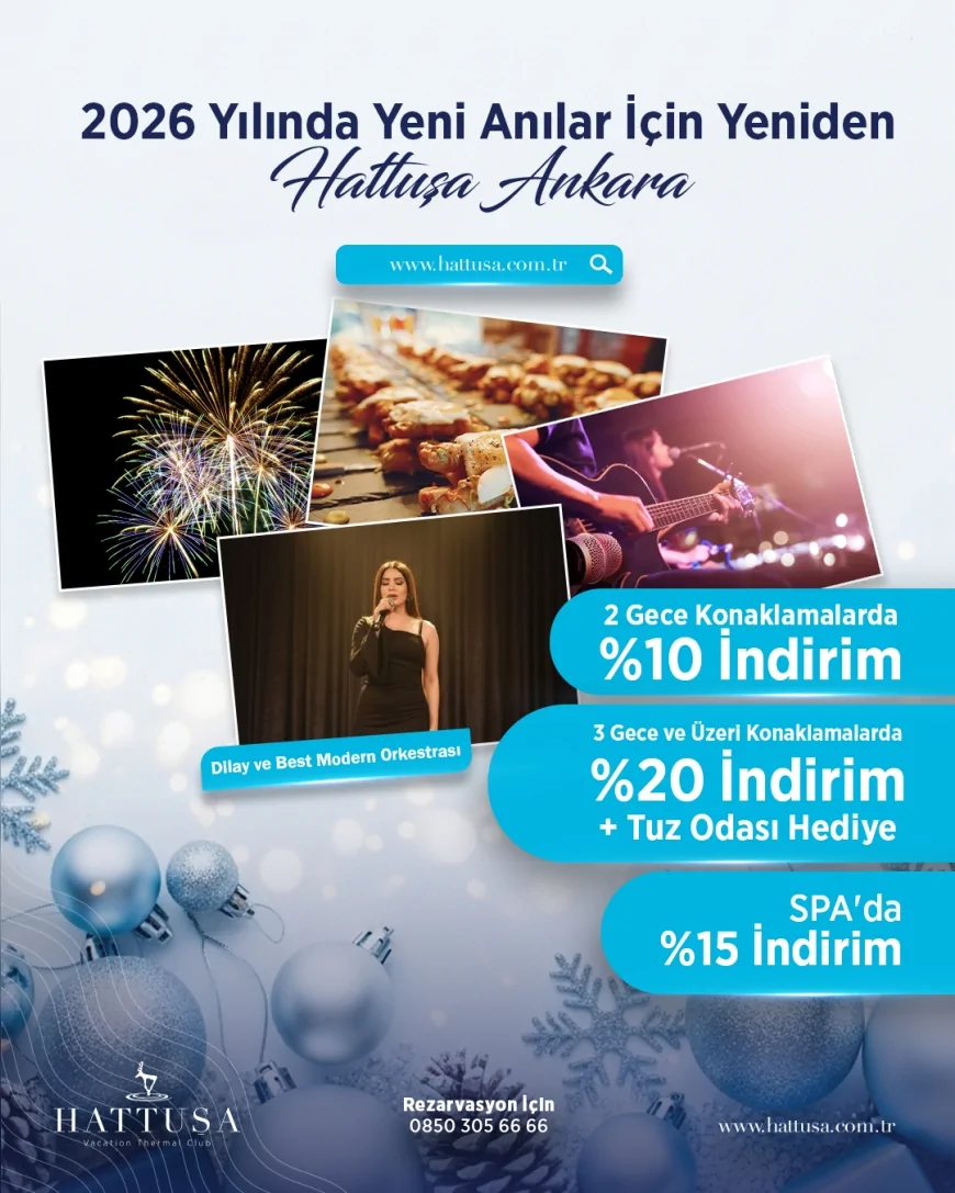 Hattuşa Ankara 2026 Yılbaşı Programını Açıkladı: Canlı Müzik, Özel Menü ve Havai Fişek Gösterisi Bir Arada