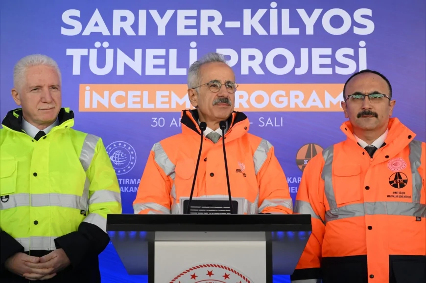 Ulaştırma ve Altyapı Bakanı Abdulkadir Uraloğlu: “Sarıyer-Kilyos Tünelimizin Yapım Çalışmalarını 2026 Yılı İçerisinde Tamamlama Hedefiyle 7 Gün 24 Saat Aralıksız Sürdürüyoruz”