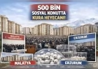 500 Bin Sosyal Konutta Kura Heyecanı Sürüyor: Bakan Murat Kurum Malatya’da, Bakan Yusuf Tekin Erzurum’da Törende Olacak