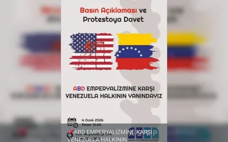 Ankara Sivil Toplum Platformu ABD Büyükelçiliği Önünde Venezuela’ya Yönelik Saldırıları Kınadı