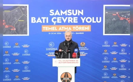 Ulaştırma ve Altyapı Bakanı Abdulkadir Uraloğlu: “Samsun Batı Çevre Yolu ile 40 dakikalık yol 10 dakikaya düşecek”