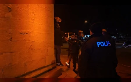 Çorum Saat Kulesi Önünde Benzinle Kendini Yakmaya Teşebbüs Eden Şahıs Polis Tarafından Etkisiz Hale Getirildi