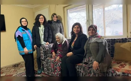 Sungurlu Devlet Hastanesi Evde Sağlık Hizmetleri Beyaz Baston Haftasında Görme Engelli Hastayı Evinde Ziyaret Etti