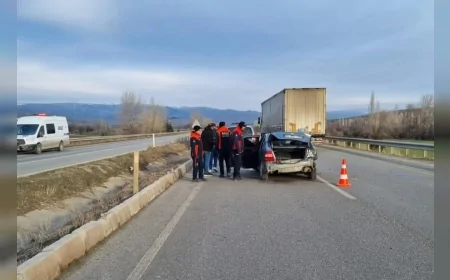 Çorum-Ankara Karayolunda Kaza: Eğitime Giden AFAD Çorum Ekipleri Yaralılara Müdahale Etti