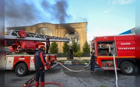 Menderes İTOB Organize Sanayi Bölgesi’nde Fabrika Yangını: Alevler 1 Saatte Kontrol Altına Alındı
