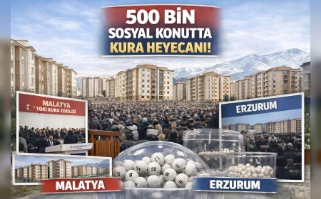 500 Bin Sosyal Konutta Kura Heyecanı Sürüyor: Bakan Murat Kurum Malatya’da, Bakan Yusuf Tekin Erzurum’da Törende Olacak
