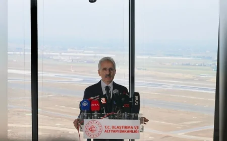 Ulaştırma ve Altyapı Bakanı Abdulkadir Uraloğlu: “Ankara Esenboğa Havalimanı’nın 3. pisti ve yeni kontrol kulesini pazartesi günü hizmete alıyoruz”