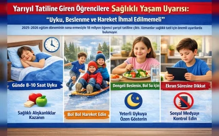 Yarıyıl Tatiline Giren Öğrencilere Sağlıklı Yaşam Uyarısı: “Uyku, Beslenme ve Hareket İhmal Edilmemeli”