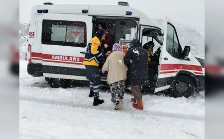 Ordu Büyükşehir Belediyesi 7 24 Karla Mücadelede: Mahsur Kalan Anne Engelli Çocuklarına Kavuşturuldu