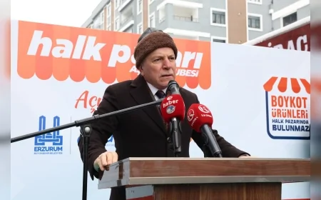 Erzurum Büyükşehir Belediye Başkanı Mehmet Sekmen: “Halk Pazarı üreticinin de tüketicinin de kazandığı bir anlayıştır”