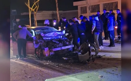 Çorum İnönü Caddesi Terminal Kavşağı’nda Otomobil Çekiciye Arkadan Çarptı, 1 Kişi Yaralandı
