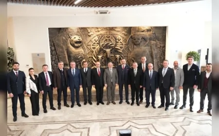 TOB Başkanı Rifat Hisarcıklıoğlu ve Halkbank Genel Müdürü Osman Arslan’dan Çorum Belediye Başkanı Halil İbrahim Aşgın’a Ziyaret