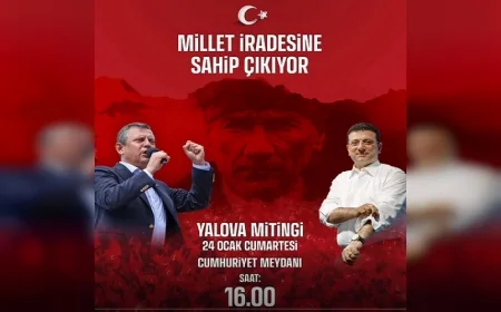 CHP Genel Başkanı Özgür Özel Çorum’da: “Millet İradesine Sahip Çıkıyor” Mitingi Abide Meydanı’nda Yapılacak