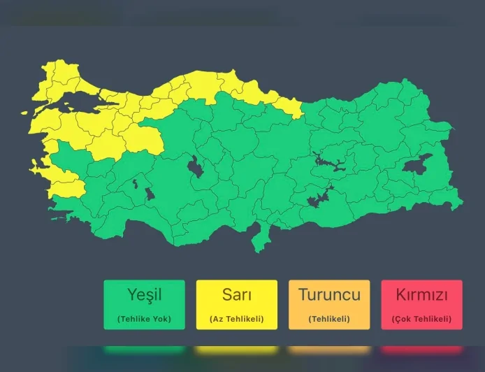 Meteoroloji Genel Müdürlüğü’nden 3 Ocak uyarısı: Ege’de kuvvetli yağış Marmara ve Karadeniz’de fırtına bekleniyor