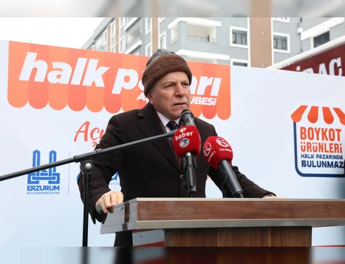 Erzurum Büyükşehir Belediye Başkanı Mehmet Sekmen: “Halk Pazarı üreticinin de tüketicinin de kazandığı bir anlayıştır”