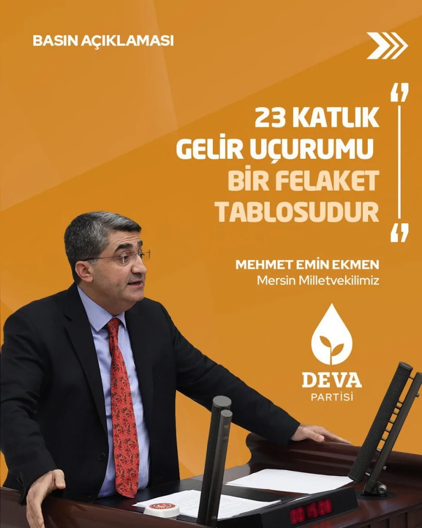 DEVA Partisi Genel Başkan Yardımcısı Mehmet Emin Ekmen: “Gelir artıyor ama kimin cebine girdiği asıl sorundur”