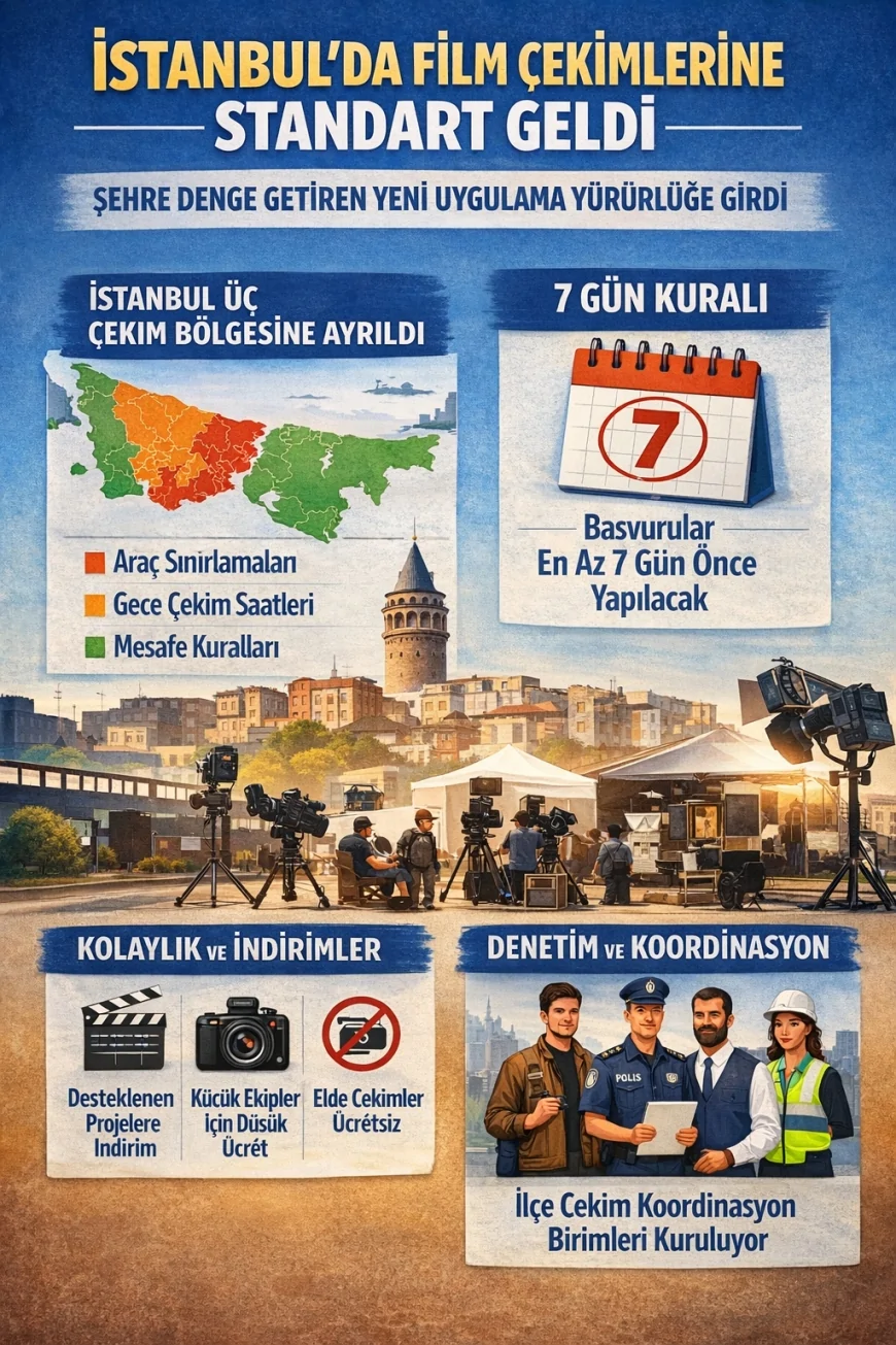 Kültür ve Turizm Bakanlığı ile İstanbul Valiliği’nden film setlerine yeni düzenleme: “Çekimler şehirle uyumlu ve planlı olacak”