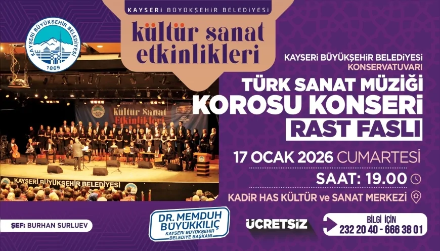 Kayseri Büyükşehir Belediyesi Konservatuvarı Türk Sanat Müziği Korosu: “Rast Faslı Türk Musikisi’nin Zarafetini Yansıtıyor”