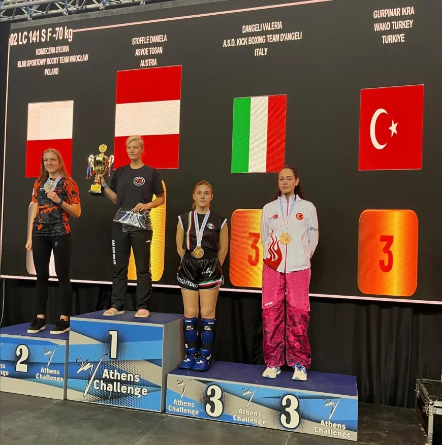 WAKO Kick Boks Avrupa Kupası’nda Ordu Büyükşehir Belediyesporlu İkra Gürpınar Avrupa Üçüncüsü Oldu